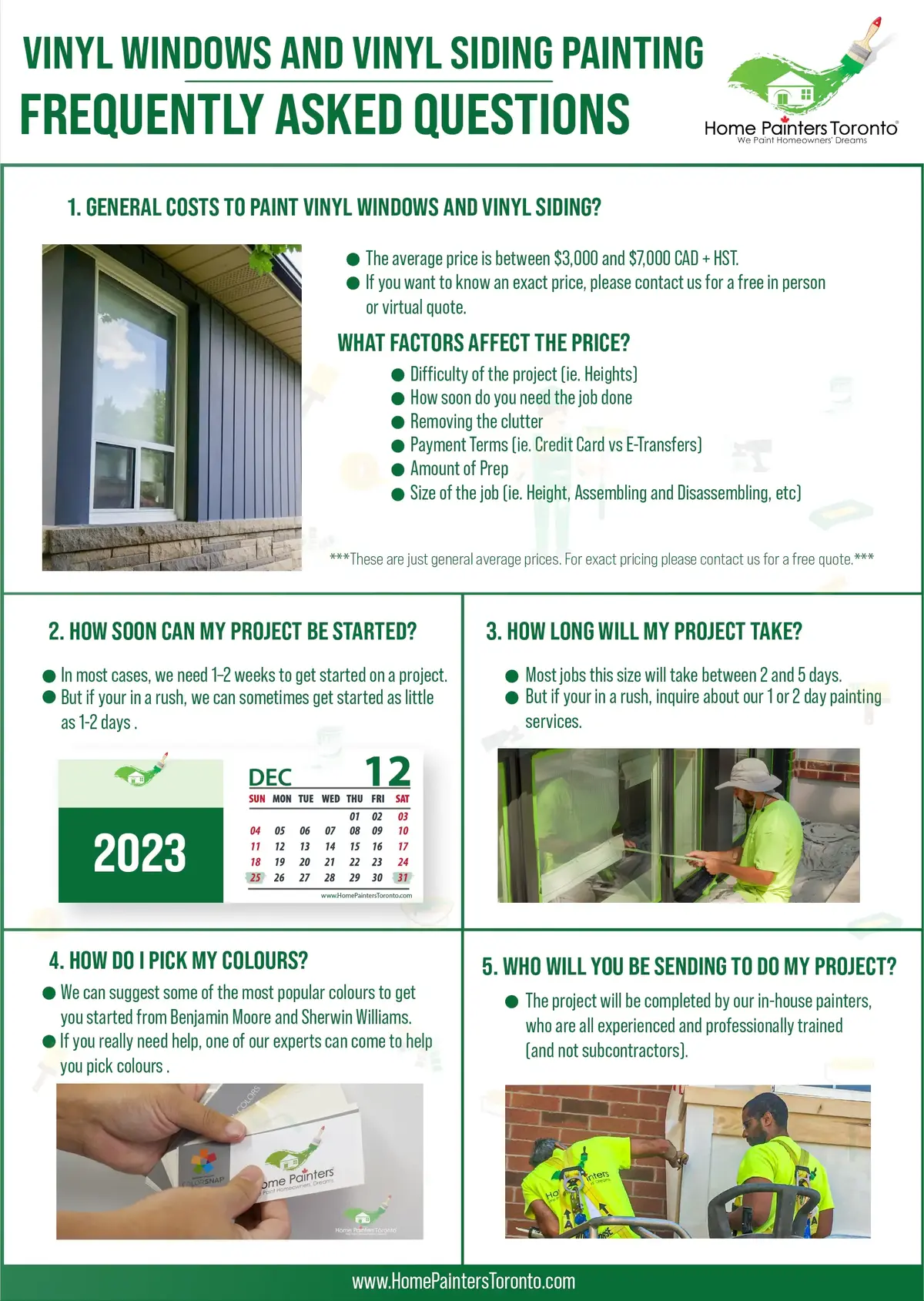 Vinyl Windows and Vinyl Siding Painting FAQ